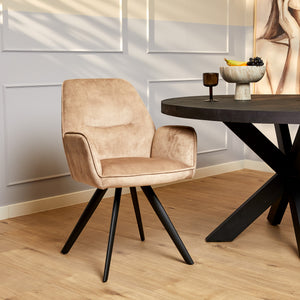 Eetkamerstoel Nova Beige Velvet