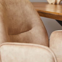 Set van 2 - Eetkamerstoel Nova Beige Velvet - afbeelding 2