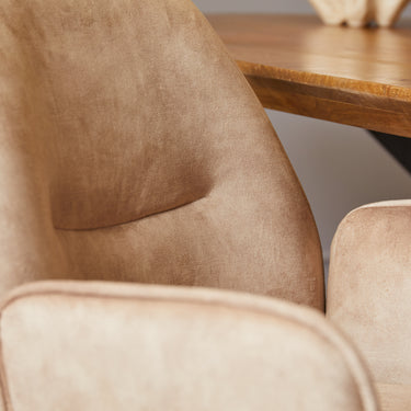Set van 2 - Eetkamerstoel Nova Beige Velvet