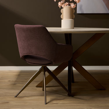 Set van 2 - Eetkamerstoel Daisy Paars