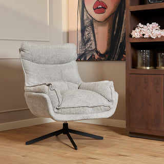 Fauteuil Vera lichtgrijs - 115 cm breed - Mooier Thuis