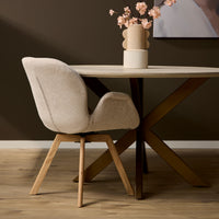 Starfurn Set van 2 - Eetkamerstoel Jesse Beige