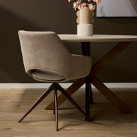 Starfurn Draaibare Eetkamerstoel Daisy Beige