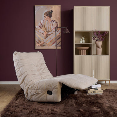 Relaxfauteuil Zen beige | Aragon 03 stof