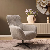Swivel armchair Nena brown