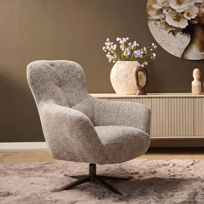Draaibare fauteuil Nena bruin