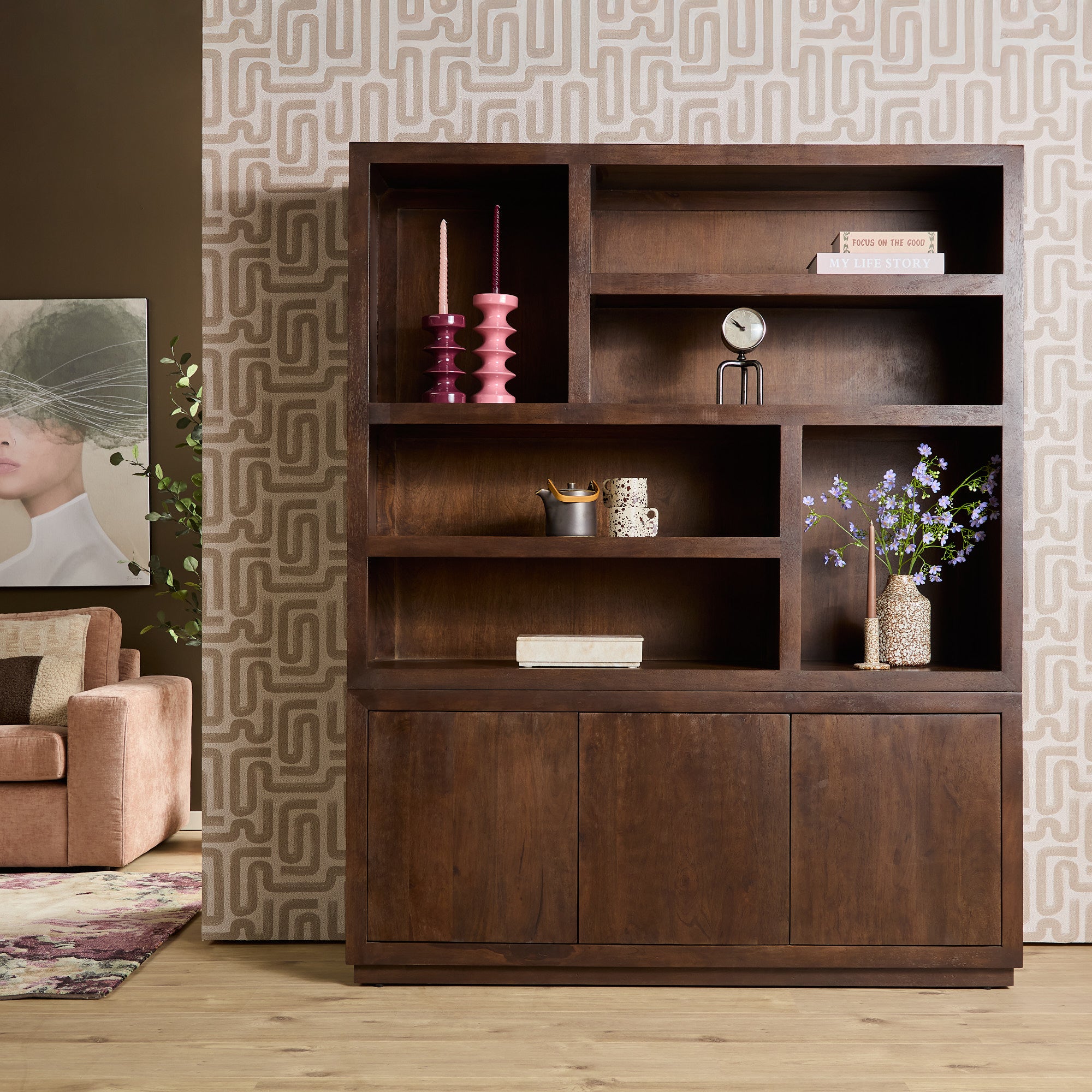 Vakkenkast Brussel Bruin XL | 160 cm - Mooier Thuis