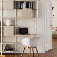 Open kast met bureau en opbergkasten - wit - Mooier Thuis