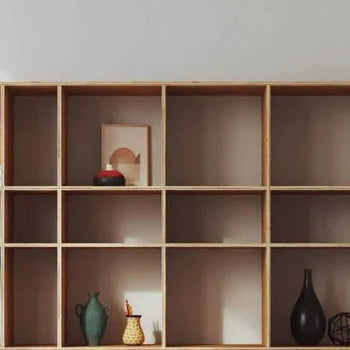 GRID Sideboard mit 3x6 offenen Fächern - Eichenfurnier