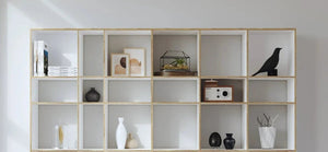 GRID Sideboard mit 3x6 offenen Fächern – weißes HPL
