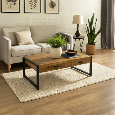 Couchtisch Britt Mangoholz 140 cm mit Schubladen