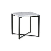 Saxon Bijzettafel Carrara Marmer Wit 51x51 cm