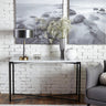 Saxon Consoletafel Carrara Marmer Wit 127x43 cm - wit en marmerlook - Mooier Thuis