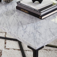 Saxon Consoletafel Carrara Marmer Wit 127x43 cm