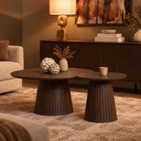 Salontafel Solana bruin mangohout 80 cm