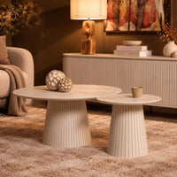 Salontafel Solana Zand Mangohout 80 cm