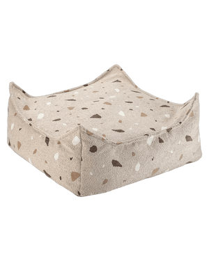 Wigiwama Square Pouf mit Terrazzo-Print