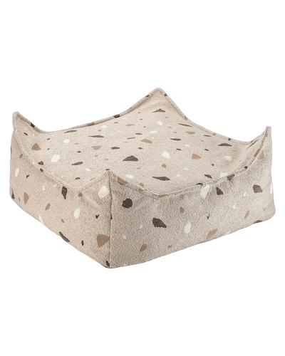 Wigiwama Vierkante poef met Terrazzo print