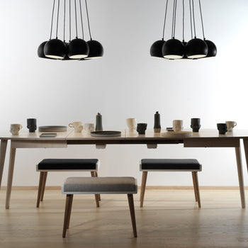 Uitschuifbare eettafel 96 x 144/244 cm - Wit