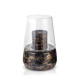Terroso Geurlamp Zwart - Marmerglas - 28 cm - zwart en goud - Mooier Thuis