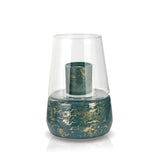 Terroso Geurlamp Groen - Marmerglas - 28 cm - groen en goud - Mooier Thuis