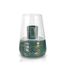 Terroso Geurlamp Groen - Marmerglas - 28 cm - groen en goud - Mooier Thuis