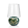 Terroso Geurkaars Groen - Marmerglas - 26 cm - groen en goud - Mooier Thuis