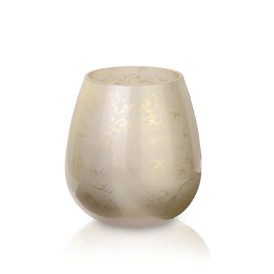 Terroso Vaas Cappuccino - Beige Marmerglas - 21 cm