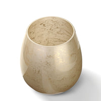 Terroso Vaas Cappuccino - Beige Marmerglas - 21 cm