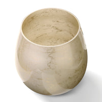 Terroso Vaas Cappuccino - Beige Marmerglas - 25 cm