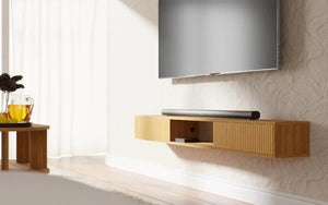 Schwebendes TV-Möbel – 180 cm Eichenfurnier