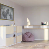 Zwevende TV-meubel - 180cm White HPL - wit - Mooier Thuis