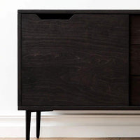 RADIS TV-meubel NOBLE met schuifdeuren - zwart gebeitst 150cm