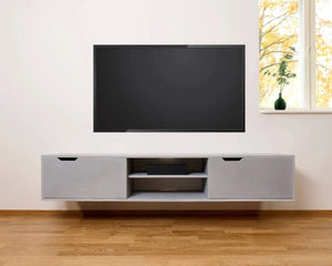 TV-Schrank mit Schiebetüren – 150 cm, grau