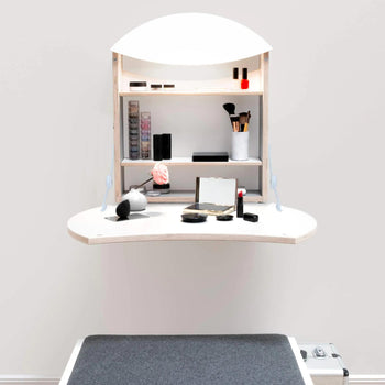 Opklapbaar wandbureau RING Wit