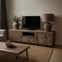 TV-meubel Roots gerecycled hout 2 deuren 1 lade 180 cm
