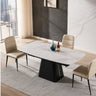 RICK Uitschuifbare Eettafel Wit Marmer 160-240x90 cm uitschuiftafel - ovaal - Mooier Thuis