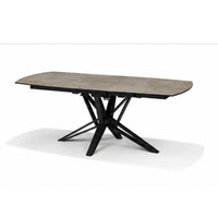 VEGAS Uitschuifbare Eettafel Taupe Glas-keramiek 160-240x90 cm