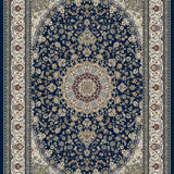Vierne 3434 vloerkleed - blauw en goud - Mooier Thuis