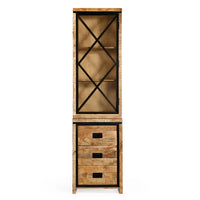 Vitrinekast Novelle mangohout smal 60 cm
