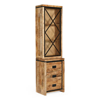 Vitrinekast Novelle mangohout smal 60 cm