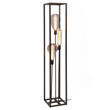 3-flammige Stehlampe, schwarz