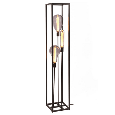 3-flammige Stehlampe, schwarz