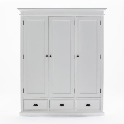 Halifax 3-Door Wardrobe | White