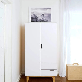 2-türiger Kleiderschrank – Weißes HPL