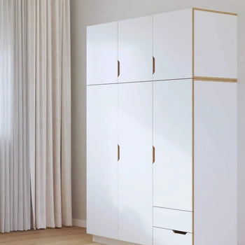 Noble Kleiderschrank 3-türig weiß
