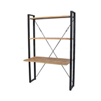 Wandtafel Schreibtisch Britt Mangoholz Stahl 60x130 cm