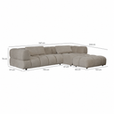 Afmetingen Multifurn Hoekbank Sofia - Beige Rechts