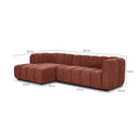Afmetingen Multifurn Hoekbank Fay - Burgundy Links