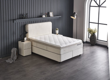 Opbergboxspring Bridabedd Beige – 180x200 cm - afbeelding 3